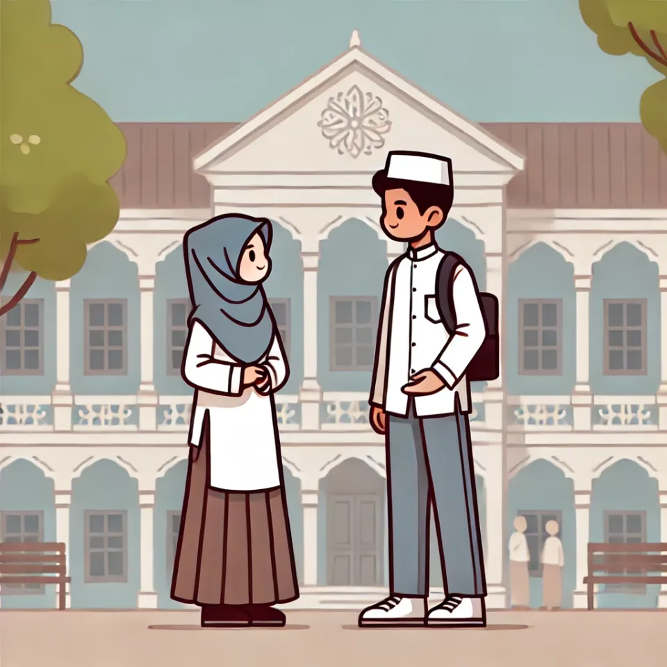 cinta pandangan pertama seorang santri.